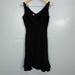 Armani Collezioni Black Sleeveless Ruffle Mini Cocktail‎ Dress Sz 4